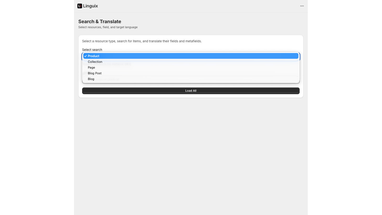 Select what to translate